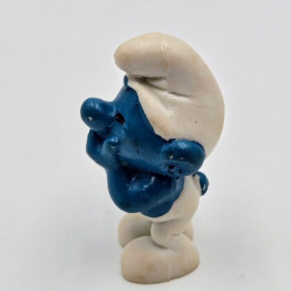 Vintage Smurf Lot Peyo Schleich W. Germany Figurines Lot Of 3 Read - Picture 16 of 16